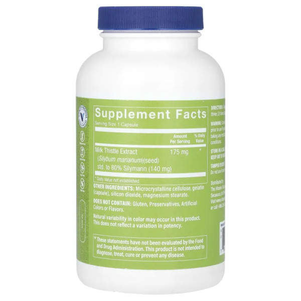 Розторопша, Milk Thistle Extract, The Vitamin Shoppe, екстракт, 175 мг, 300 капсул