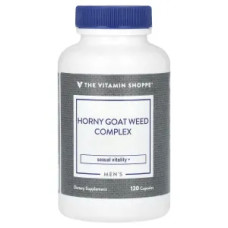 Горянка комплекс для чоловіків, The Vitamin Shoppe Men's Horny Goat Weed Complex, з трибулусом та мукуною 120 капсул