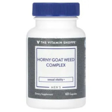 Горянка комплекс для чоловіків, The Vitamin Shoppe Men's Horny Goat Weed Complex, з трибулусом та мукуною 60 капсул