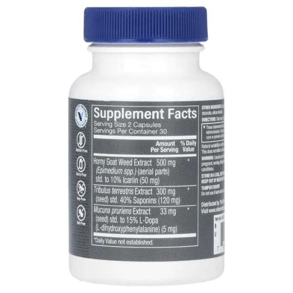 Горяна, комплекс для чоловіків, Men's Horny Goat Weed Complex, The Vitamin Shoppe, з трибулусом та макуною, 60 капсул