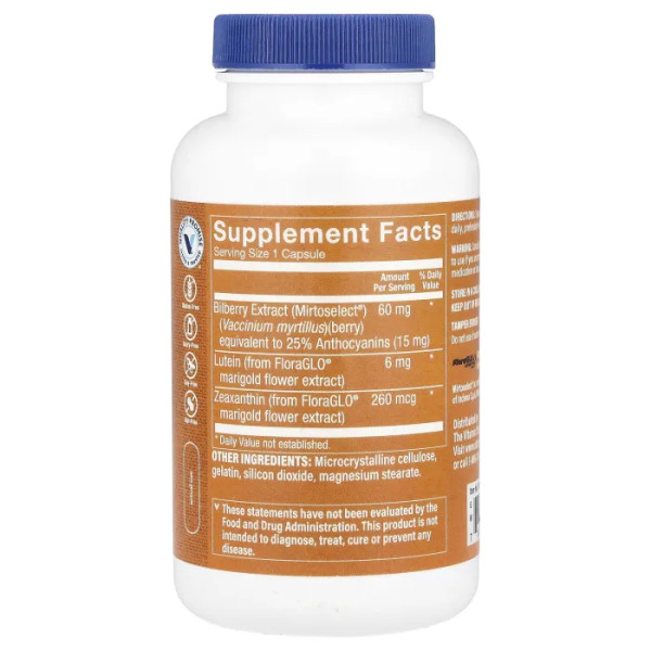 Лютеїн з екстрактом чорниці, Lutein With Bilberry Extract, The Vitamin Shoppe, 240 капсул