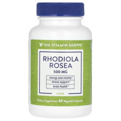 Родіола рожева 500 мг, Rhodiola Rosea The Vitamin Shoppe, 60 вегетаріанських капсул