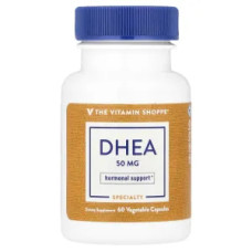 ДГЭА 50 мг, The Vitamin Shoppe DHEA, 60 растительных капсул