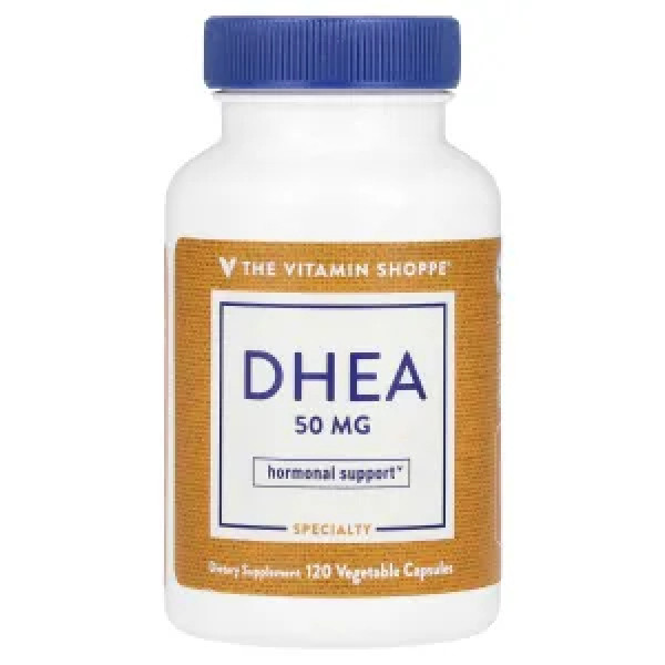 Дегідроепіандростерон, DHEA, The Vitamin Shoppe, 50 мг, 120 рослинних капсул