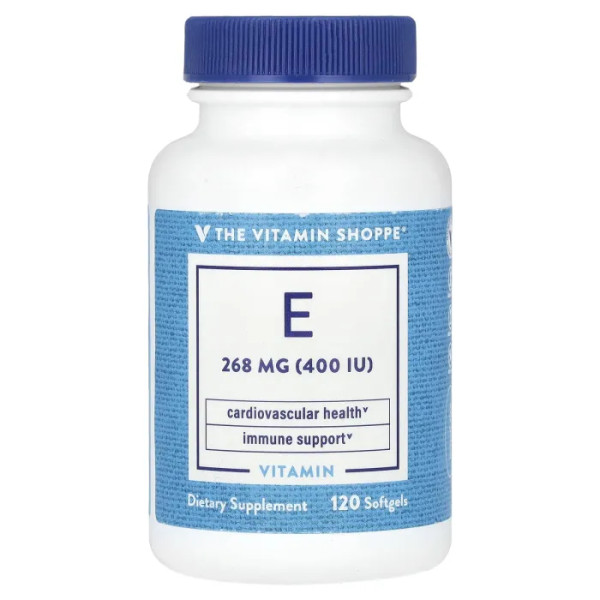 Вітамін Е, Vitamin E, The Vitamin Shoppe, 268 мг (400 МО), 120 гелевих капсул
