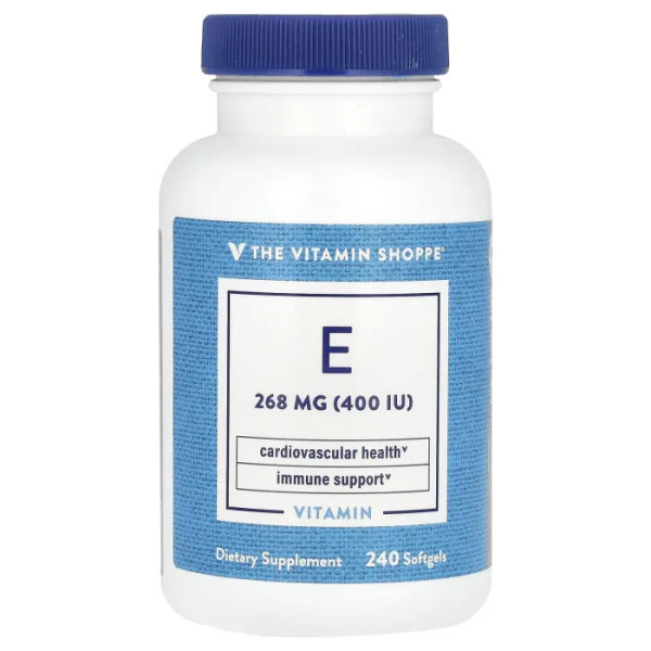 Вітамін Е, Vitamin E, The Vitamin Shoppe, 268 мг (400 МО), 240 гелевих капсул