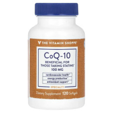 Коэнзим Q10 100 мг, CoQ-10 The Vitamin Shoppe, 120 гелевых капсул