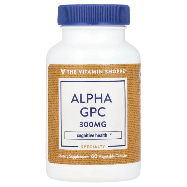 Альфа-ГФХ, Alpha GPC, The Vitamin Shoppe, 300 мг, 60 рослинних капсул