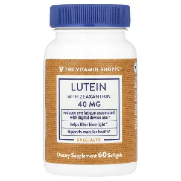 Лютеїн із зеаксантином, Lutein with Zeaxanthin, The Vitamin Shoppe, 60 гелевих капсул