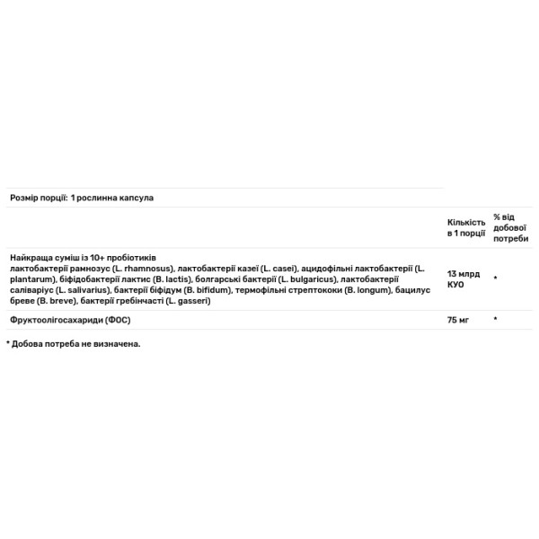 Пробіотики, Ultimate 10+ Probiotics, The Vitamin Shoppe, 13 млрд, 100 рослинних капсул