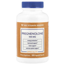 Прегненолон 100 мг, Pregnenolone The Vitamin Shoppe, 100 растительных капсул