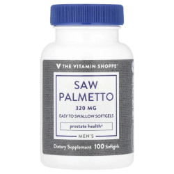 З пальметто 320 мг, Men's Saw Palmetto Vitamin Shoppe, 100 гелевих капсул