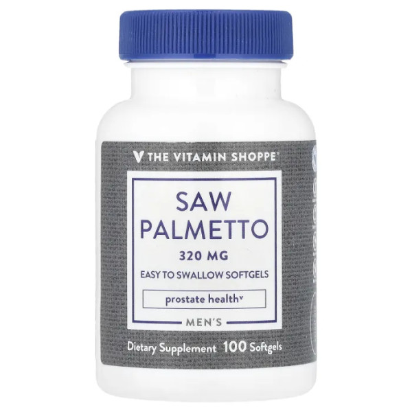 Со пальметто, Men's Saw Palmetto, Vitamin Shoppe, 320 мг, 100 гелевих капсул