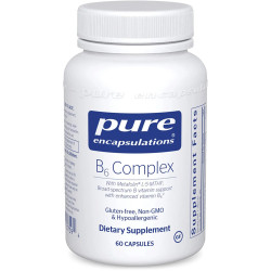 Вітамін B6, комплекс, B6 Complex Pure Encapsulations, 60 капсул