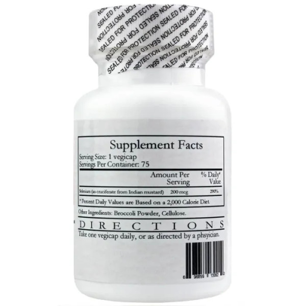 Селен, Selenium Cruciferate, Ecological Formulas, 200 мкг, 75 вегетаріанських капсул