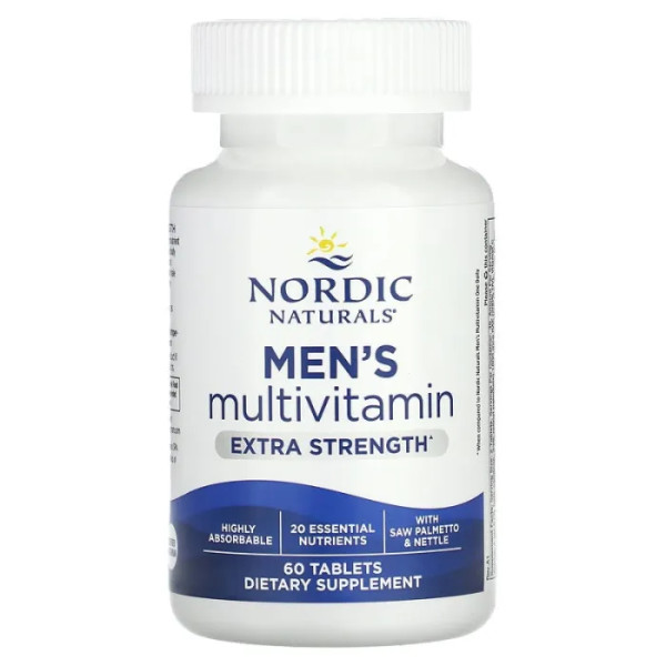 Мультивітаміни для чоловіків, Men's Multivitamin, Nordic Naturals, екстра сила, 60 таблеток