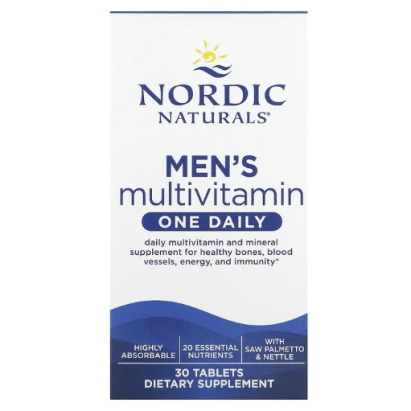 Мультивітаміни для чоловіків, Men's Multivitamin, Nordic Naturals, 1 на день, 30 таблеток