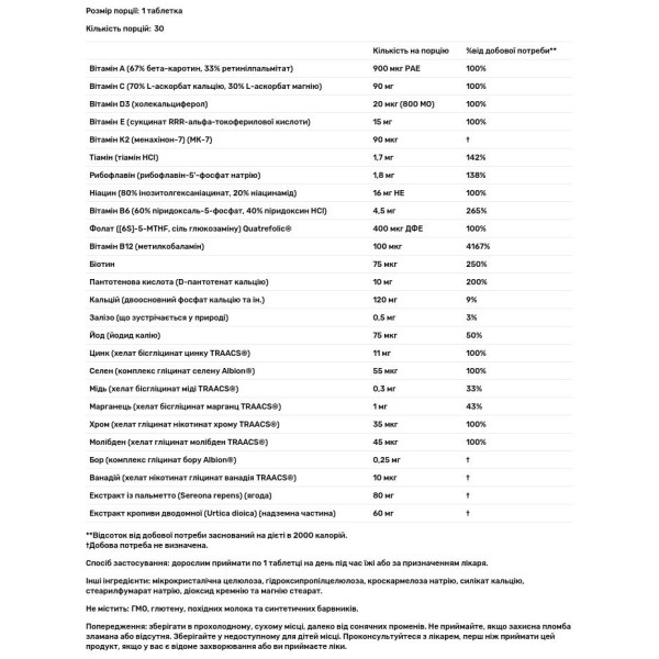 Мультивітаміни для чоловіків, Men's Multivitamin, Nordic Naturals, 1 на день, 30 таблеток
