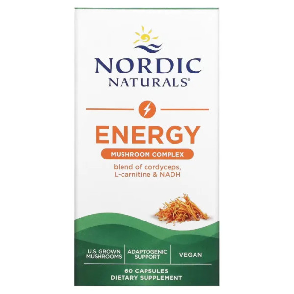 Комплекс проти втоми, Energy Mushroom Complex, Nordic Naturals, 60 капсул
