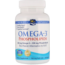Омега-3 фосфоліпіди 750 мг, Nordic Naturals Omega-3 Phospholipids, 60 капсул