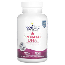 Риб'ячий жир для вагітних, Nordic Naturals Prenatal DHA, 500 мг, 180 капсул