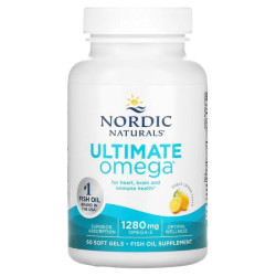 Омега-3 очищений (лимон), Ultimate Omega, Nordic Naturals, 1280 мг, 60 капсул