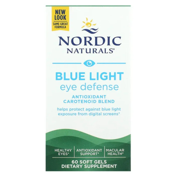 Захист очей від синього світла, Blue Light Eye Defense, Nordic Naturals, 60 гелевих капсул