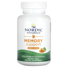 Омега з куркуміном для пам'яті 500 мг, Nordic Naturals Memory Support Omega Blend, 60 капсул