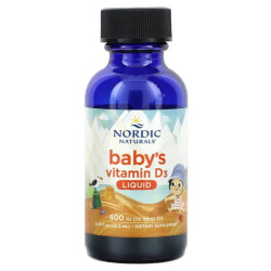 Вітамін D3 для дітей 10 мкг (400 МО) рідкий, Nordic Naturals Baby's Vitamin D3, 22,5 мл