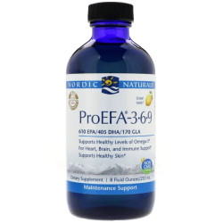 Омега 3 6 9, лимон, Nordic Naturals ProEFA 3-6-9, 237 мл