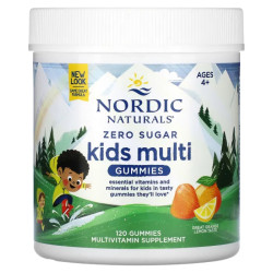Дитячі мультивітаміни жувальні без цукру, апельсин/лимон, Nordic Naturals Kids Multi Gummies, 120 жувальних пастилок