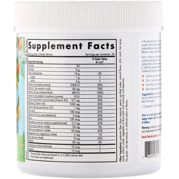 Мультивітаміни для дітей, Nordic Berries, Nordic Naturals, цитрус, 120 жувальних цукерок