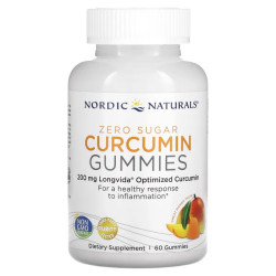 Куркумин 200 мг жевательные конфеты, вкус манго, Nordic Naturals Curcumin Gummies, 60 жевательных конфет