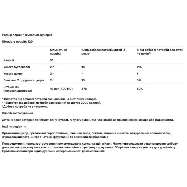 Вітамін D3 для дітей, Vitamin D3 Gummies KIDS, Nordic Naturals, 400 МО, 120 жувальних цукерок