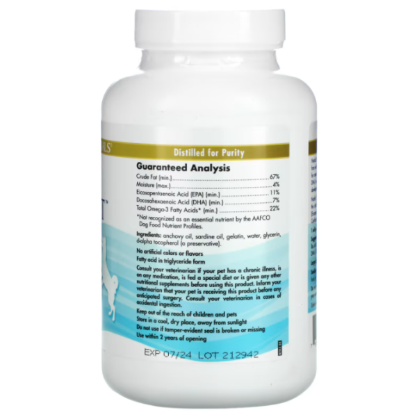 Омега-3 для собак, Omega-3 Pet, Nordic Naturals, 180 капсул