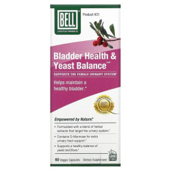 Здоров'я сечового міхура та баланс дріжджів, Bell Lifestyle Bladder Health & Yeast Balance, 60 рослинних капсул