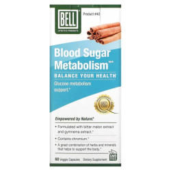 Поддержка метаболизма глюкозы, Bell Lifestyle Blood Sugar Metabolism, 60 растительных капсул