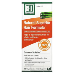 Формула для волос, Bell Lifestyle Natural Superior Hair Formula, 120 растительных капсул