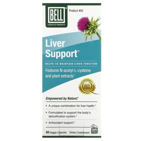 Підтримка печінки, Liver Support, Bell Lifestyle, 60 рослинних капсул