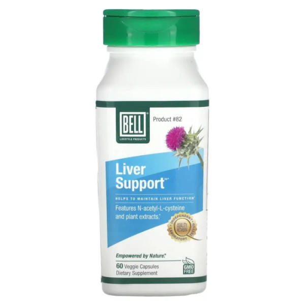 Підтримка печінки, Liver Support, Bell Lifestyle, 60 рослинних капсул