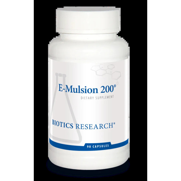 Витамин E, E-Mulsion, Biotics Research, 200 МЕ, 90 капсул