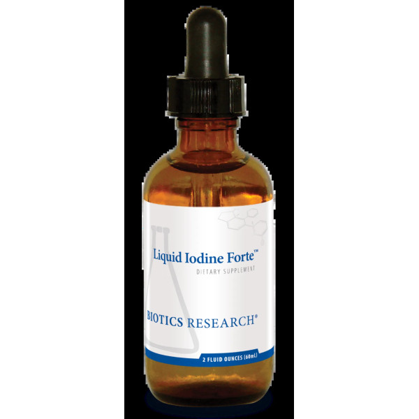 Йод, Liquid Iodine Forte, Biotics Research, 60 мл.