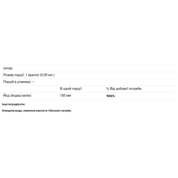 Йод, Liquid Iodine Forte, Biotics Research, 60 мл.