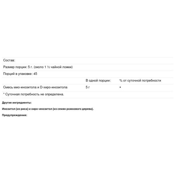 Суміш міо-інозитол і D-хиро-інозитола, Balanced-B8, Biotics Research, 225 м