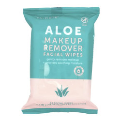 Серветки для зняття макіяжу з алое, Aloe Makeup Remover Facial Wipes Nu-Pore, 24 вологих серветки