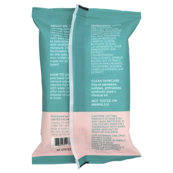 Серветки для обличчя з алое для зняття макіяжу, Aloe Makeup Remover Facial Wipes, Nu-Pore, 24 вологих серветок