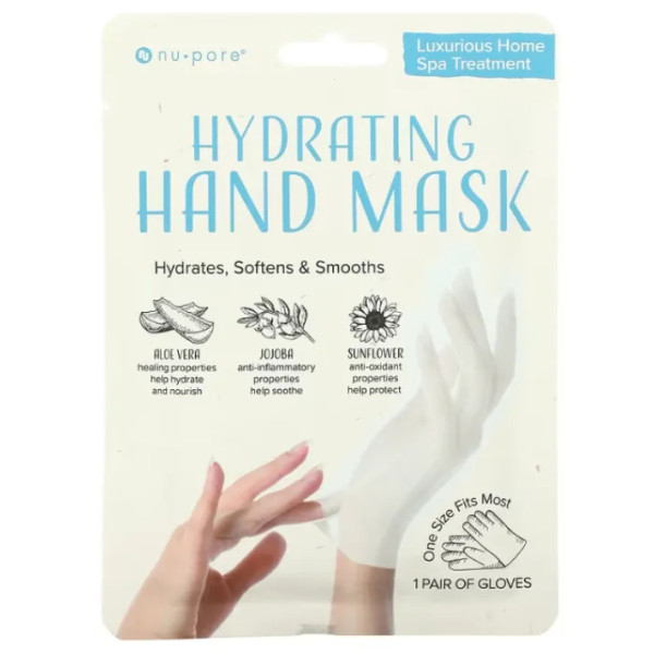 Маска для рук, зволожуюча, Hydrating Hand Mask, Nu-Pore, 1 шт