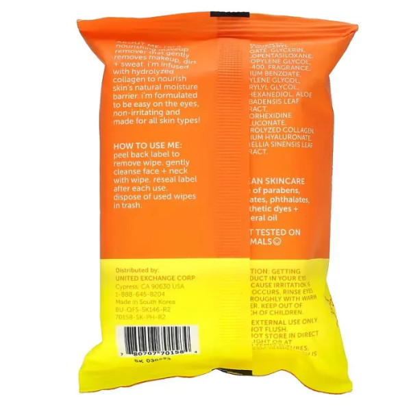 Вологі серветки з колагенової есенцією, Collagen Essence Towelettes, Nu-Pore, 25 серветок