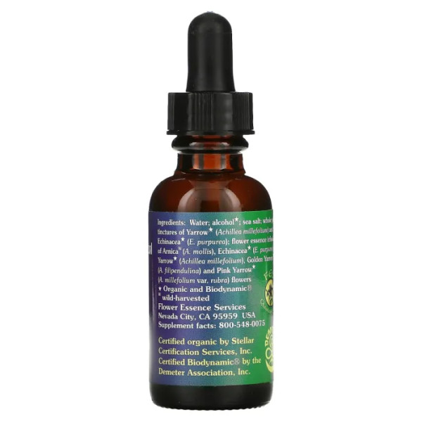 Деревій, Yarrow Environmental Solution, Flower Essence Services, настоянка трав'яна, 30 мл