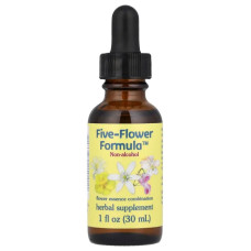 Квіткова есенція 5 кольорів без спирту, Flower Essence Services Five-Flower Formula™, 30 мл